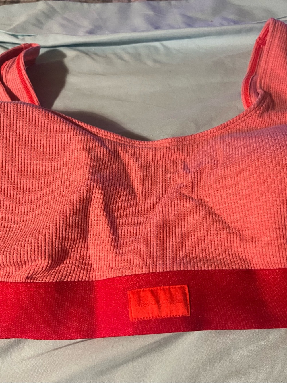 victoria secret Pink Lounge  Cotton Scoop Bralette XL Red